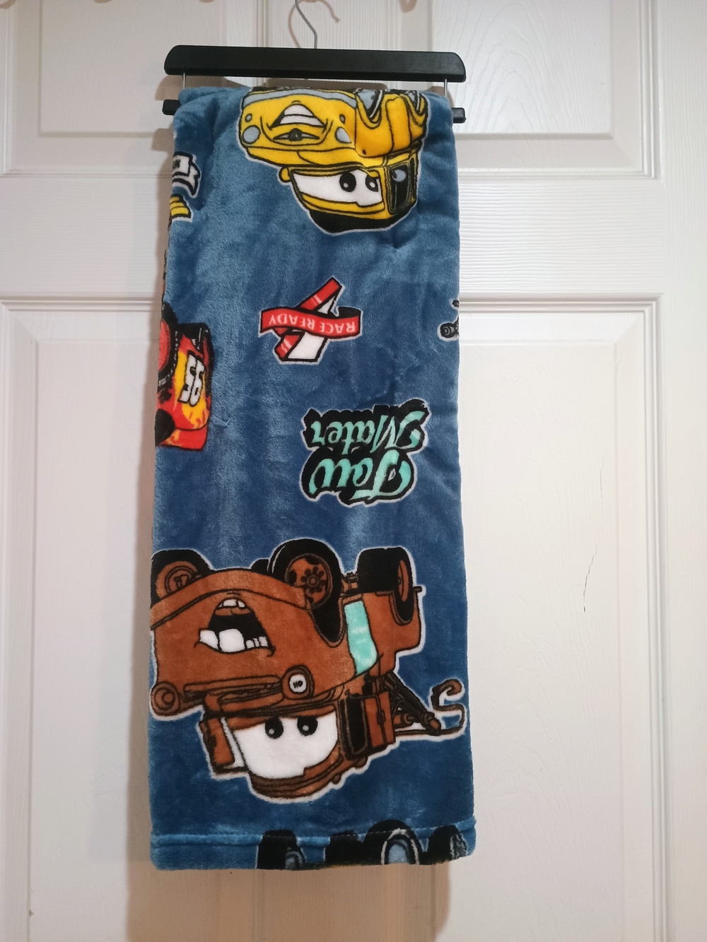 New Disney Cars Tow Mater/Lightning McQueen Throw Blanket 40x50 - Picture 3 of 3
